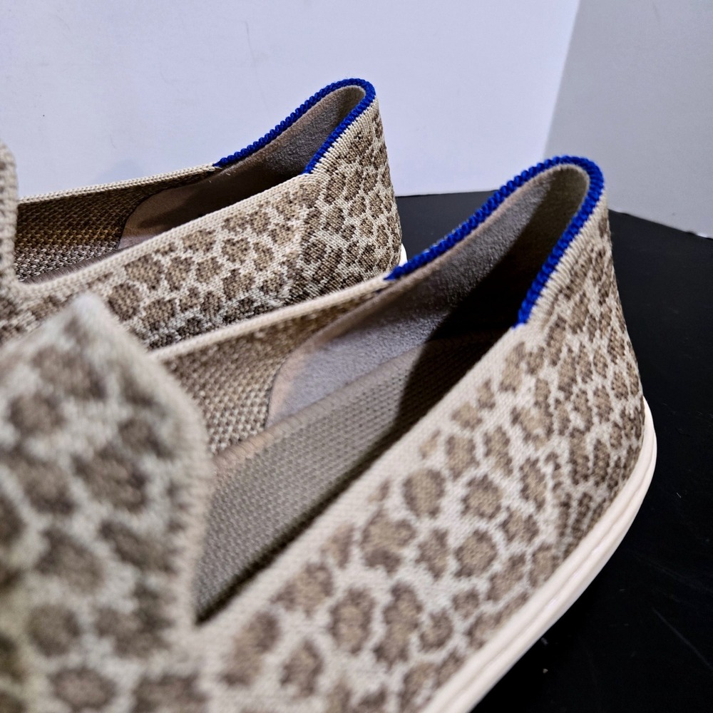 Rothys The Sneaker Womens Sz 9  Pebble Spot Cheetah animal print Slip On Shoes - Picture 2 of 12
